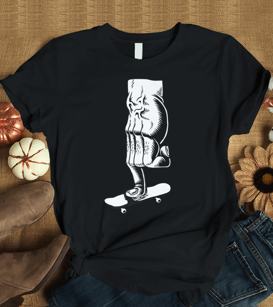 Fingerboard Hand Trick Skateboarding Gesture T-Shirt
