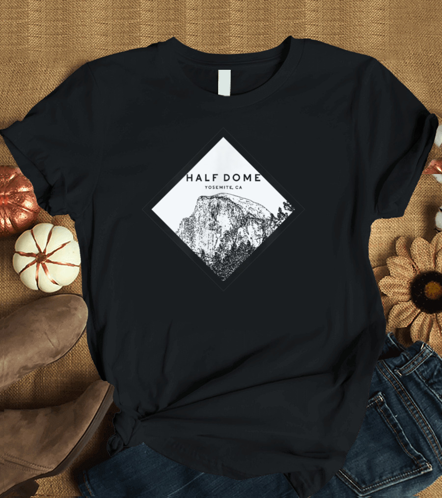 Half Dome Yosemite CA National Park Rock Climbing Outdoor T-Shirt