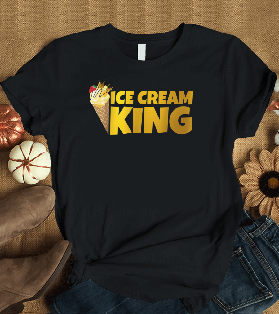 Ice Cream King Cone with Crown and Strawberry T-Shirt
