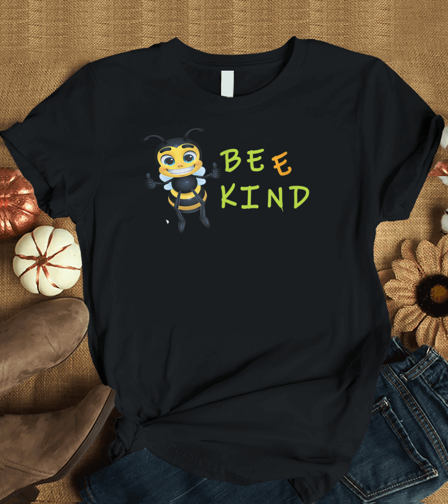 Bee Kind Cute Cartoon Character Thumbs Up T-Shirt