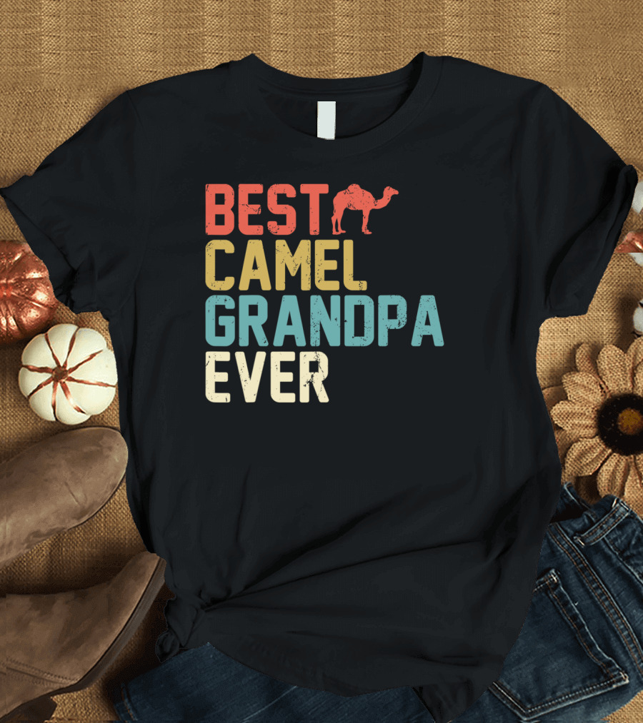 BEST CAMEL GRANDPA EVER Retro Grandpa T-Shirt