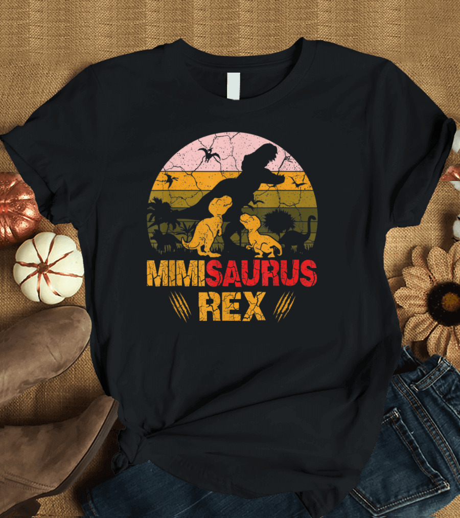 Mimisaurus Rex Vintage Retro Dinosaur Lover T-Shirt