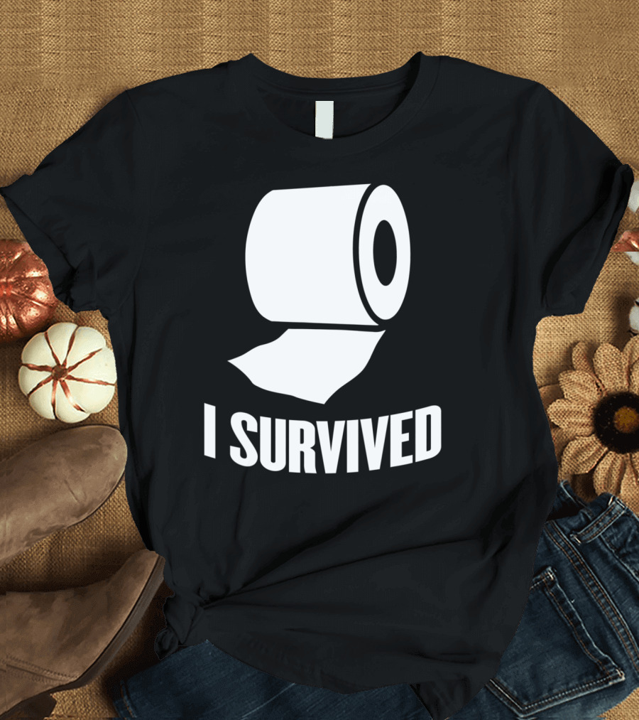 Toilet Paper I Survived Flu Toilet Paper Roll T-Shirt