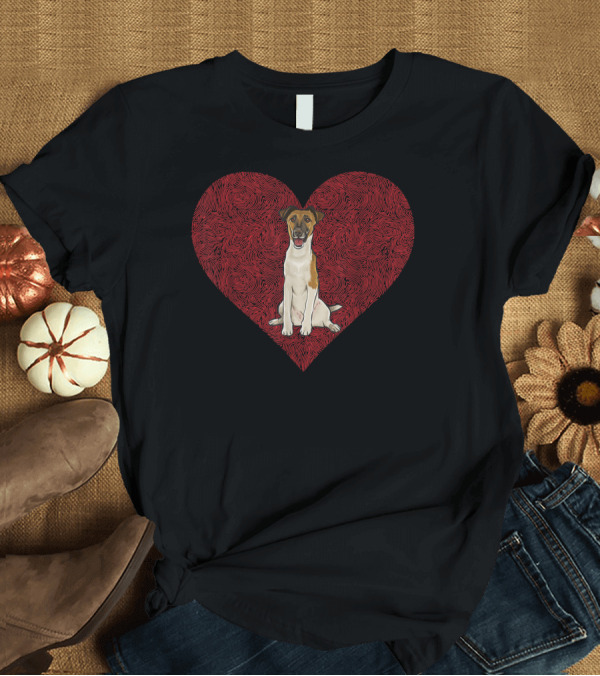 T-Shirt: Smooth Fox Terrier Love Heart Valentines Day Dog T-Shirt Smooth Fox Terrier Love Heart Valentines Day Dog T-Shirt
