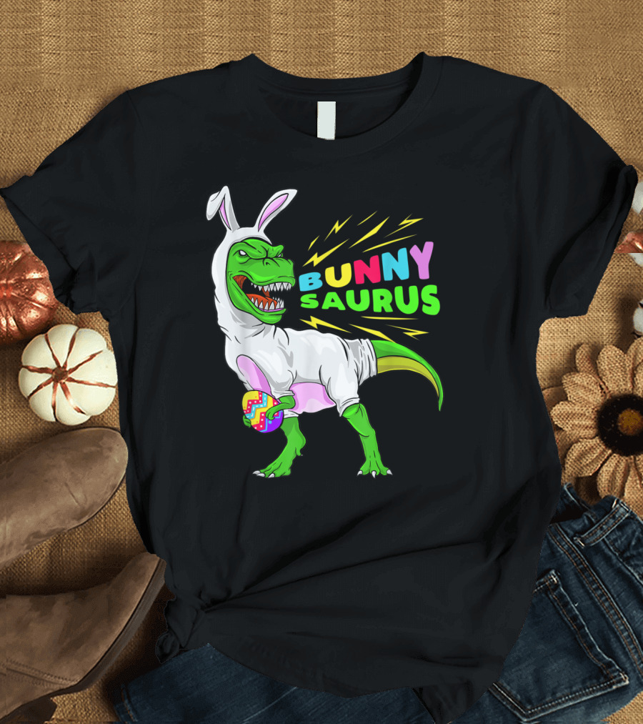 Bunny Saurus Dinosaur with Easter Egg Hunt Rex Costume T-Shirt