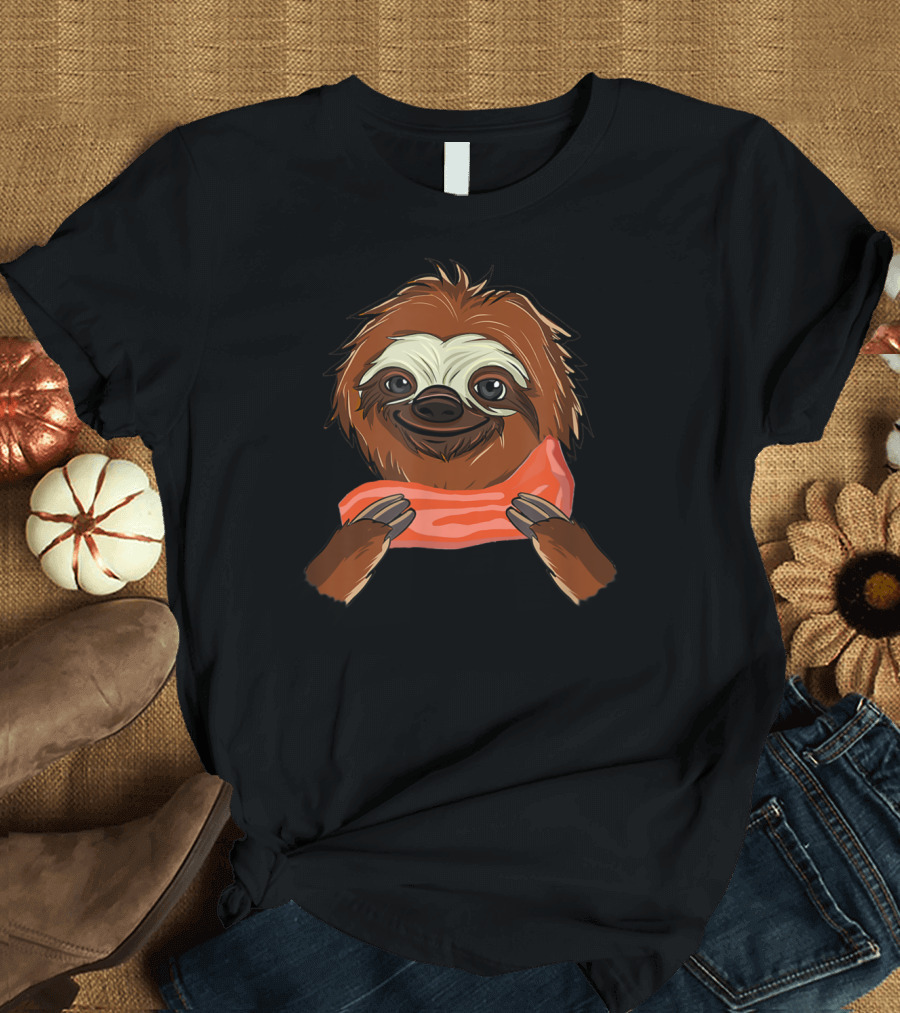 Cute Giant Sloth Bacon Lover Mania Unique T-Shirt