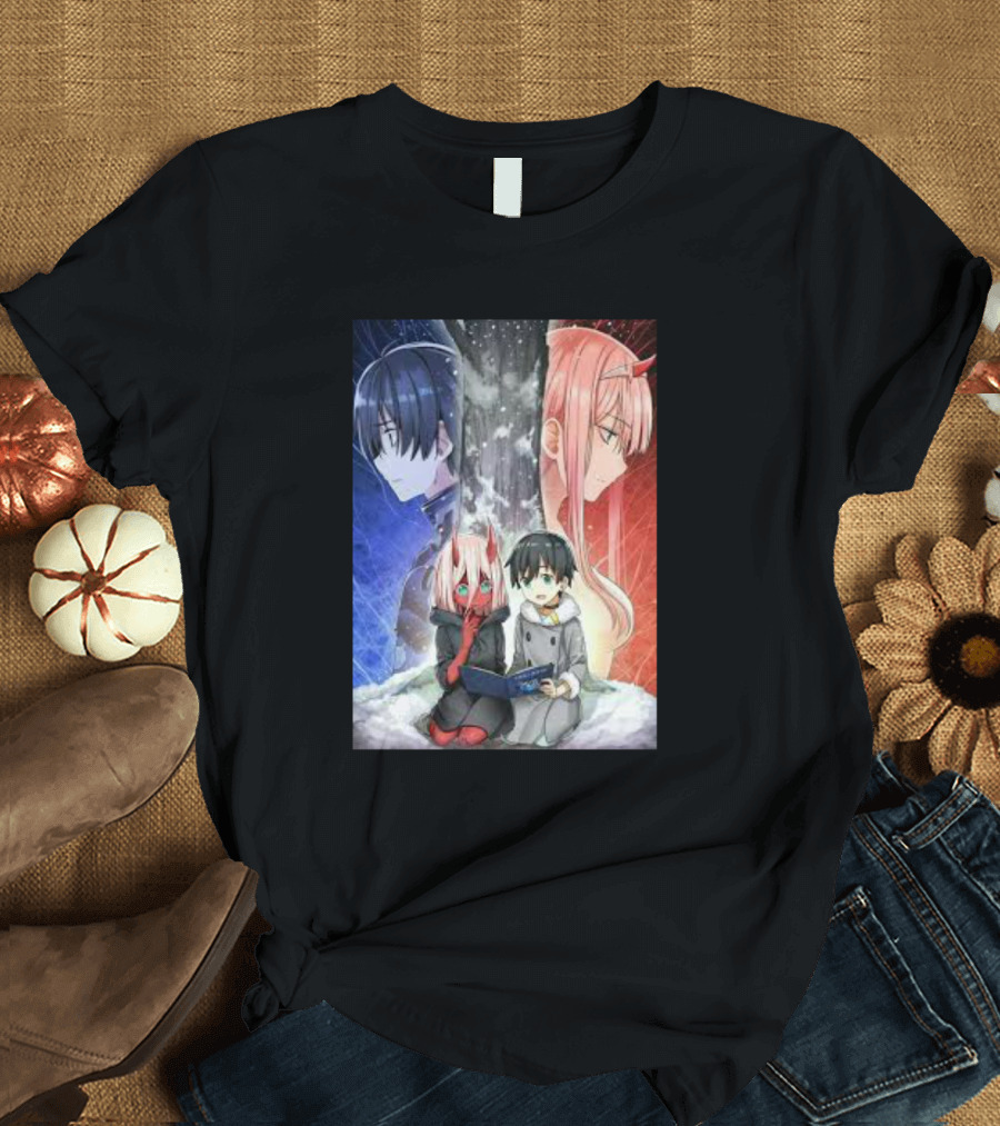 Darling In The Franxx Zero Two and Hiro Anime Scene T-Shirt