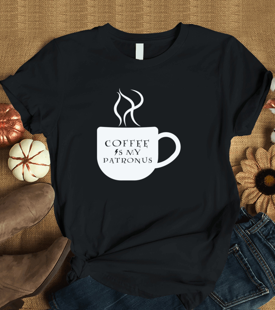 Coffee Is My Patronus Mug Lightning Bolt Cup Magic Steam T-Shirt