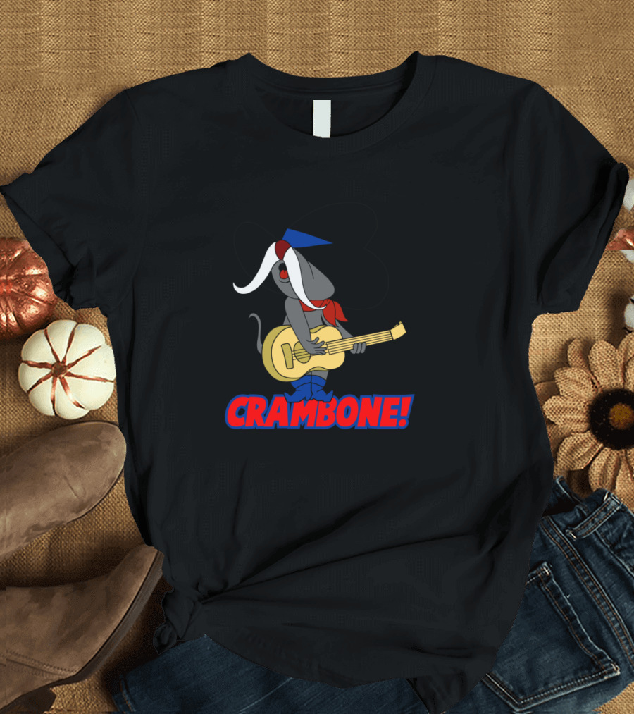 Crambone Uncle Pecos Mouse Playing Guitar T-Shirt