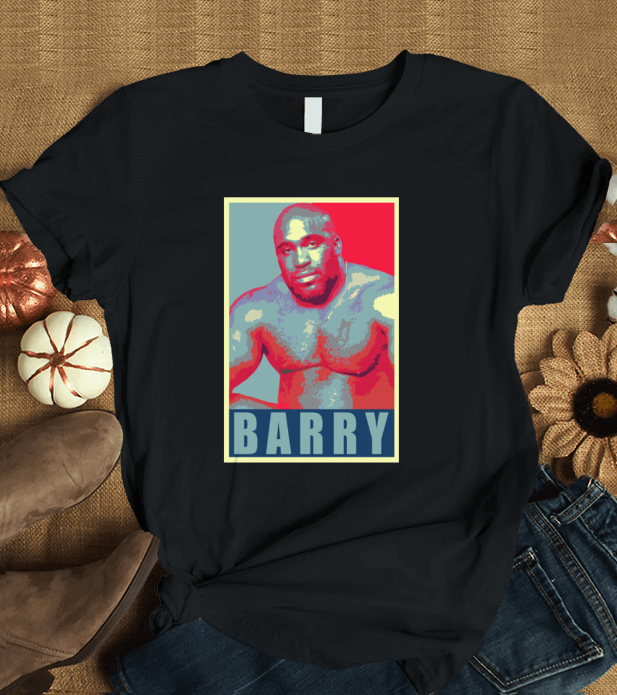BARRY Poster Style Large Black Man T-Shirt
