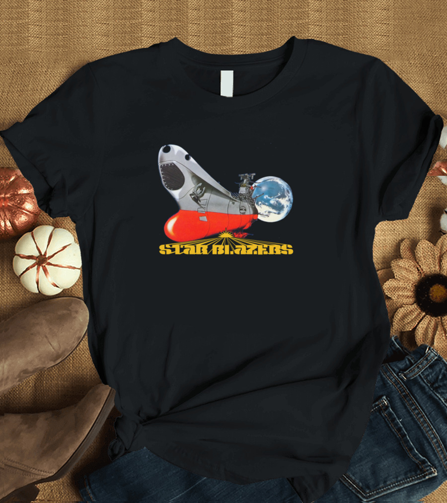 Star Blazers Space Battleship with Earth T-Shirt