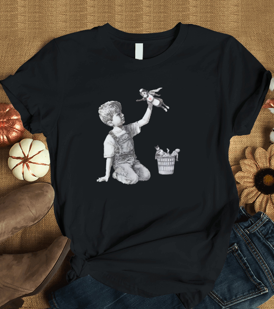 Banksy Game Changer Superhero Nurse NHS T-Shirt