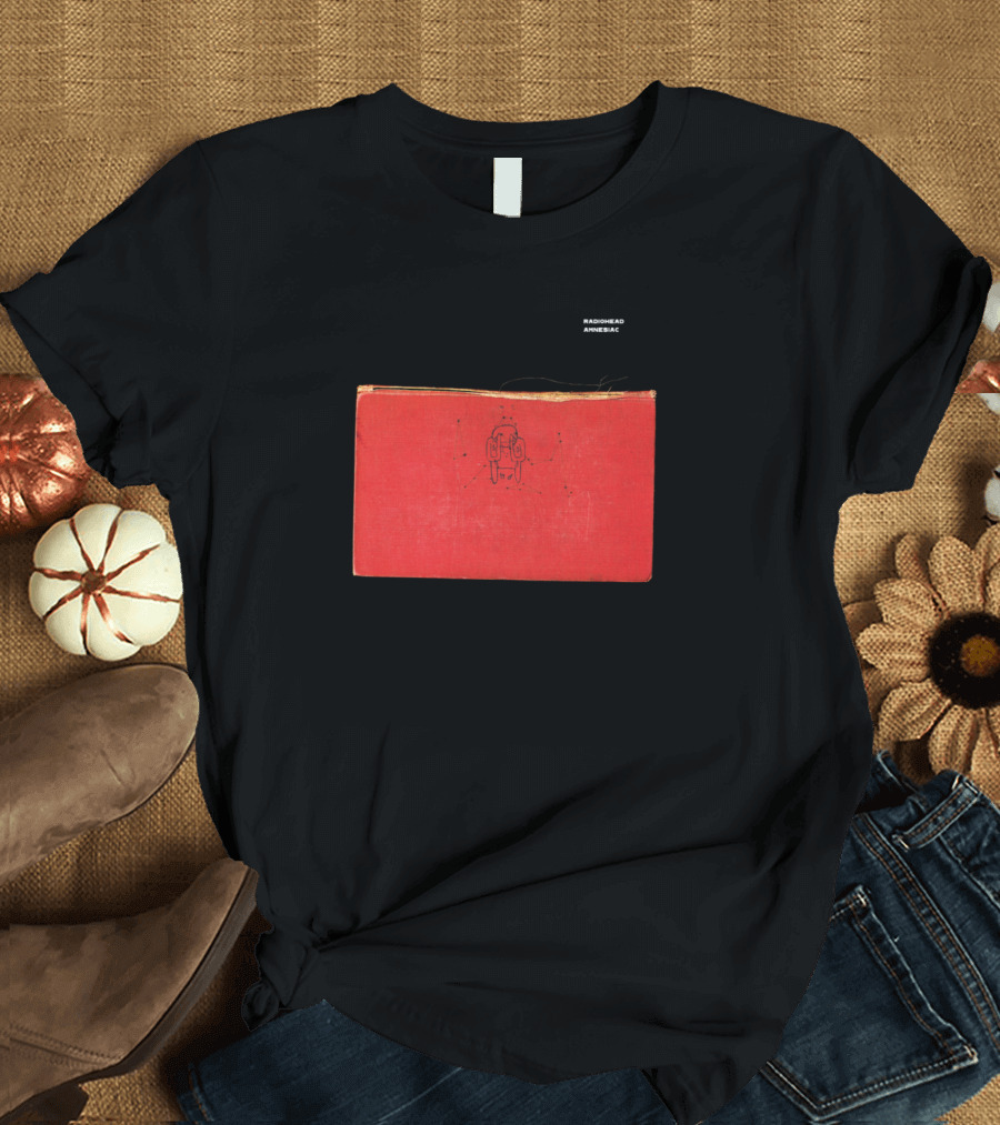Radiohead Amnesiac Red Book Cover T-Shirt