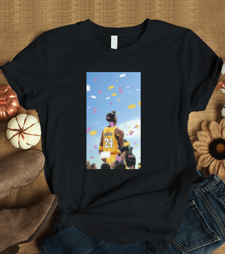 Bryant 24 Celebration Victory Confetti T-Shirt