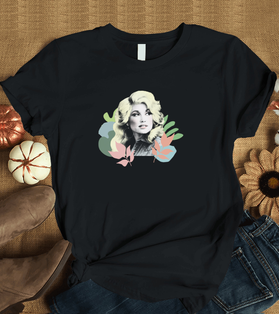 Vintage Style Dolly Parton Aesthetic Floral T-Shirt