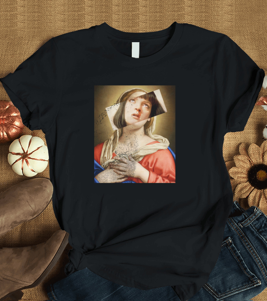Virgin Mia Artistic Portrait Collage T-Shirt