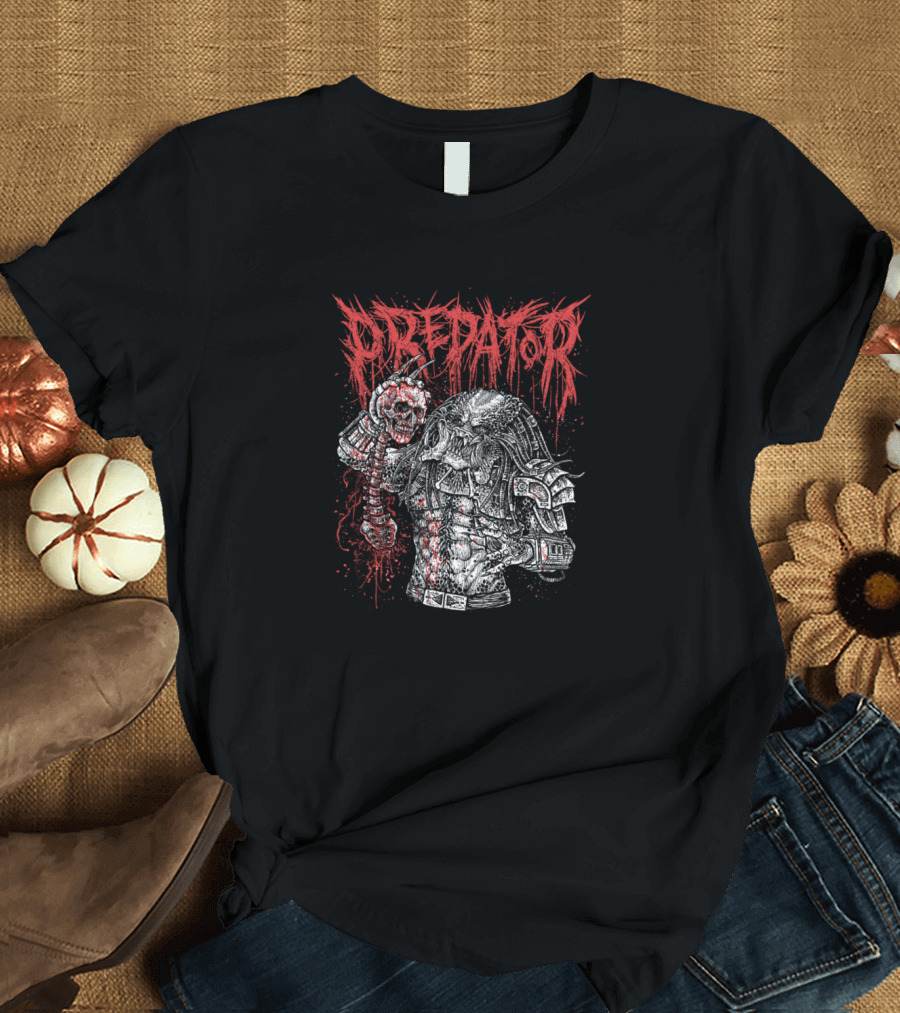 Predator Trophy Kill Alien Warrior with Skull Victory T-Shirt