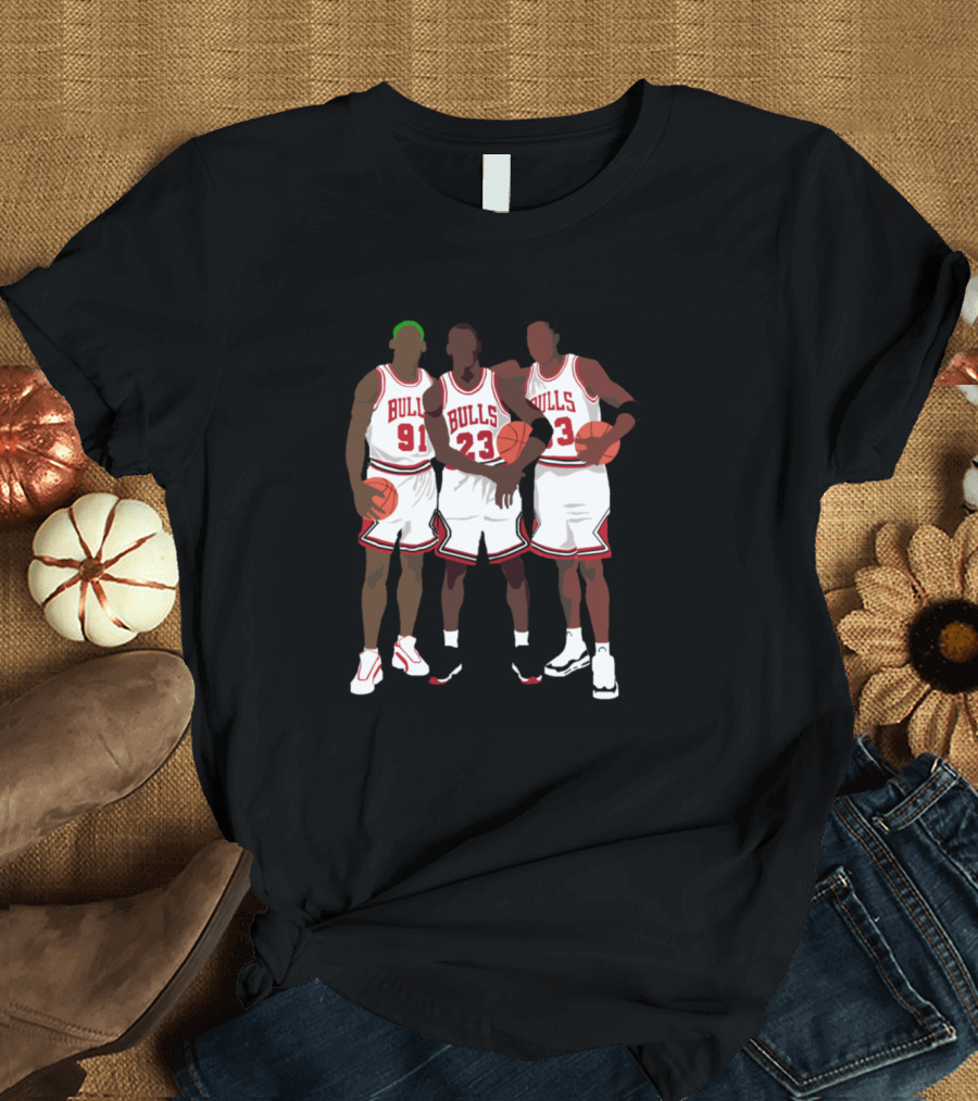 Unstoppabulls Basketball Legends 91 23 33 Iconic Trio T-Shirt