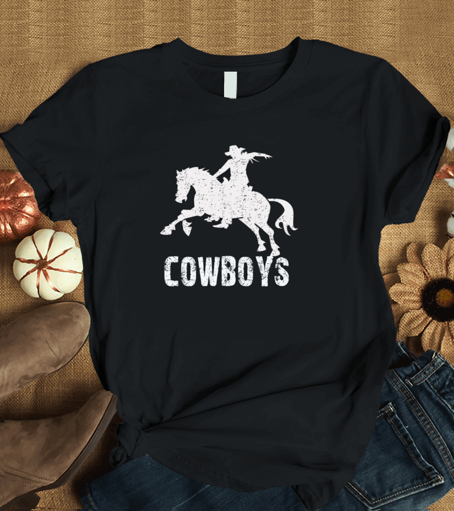 Cowboys Riding Horse Western T-Shirt
