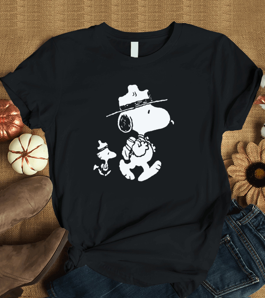 Camping Lover Snoopy Woodstock Hiking Adventure T-Shirt