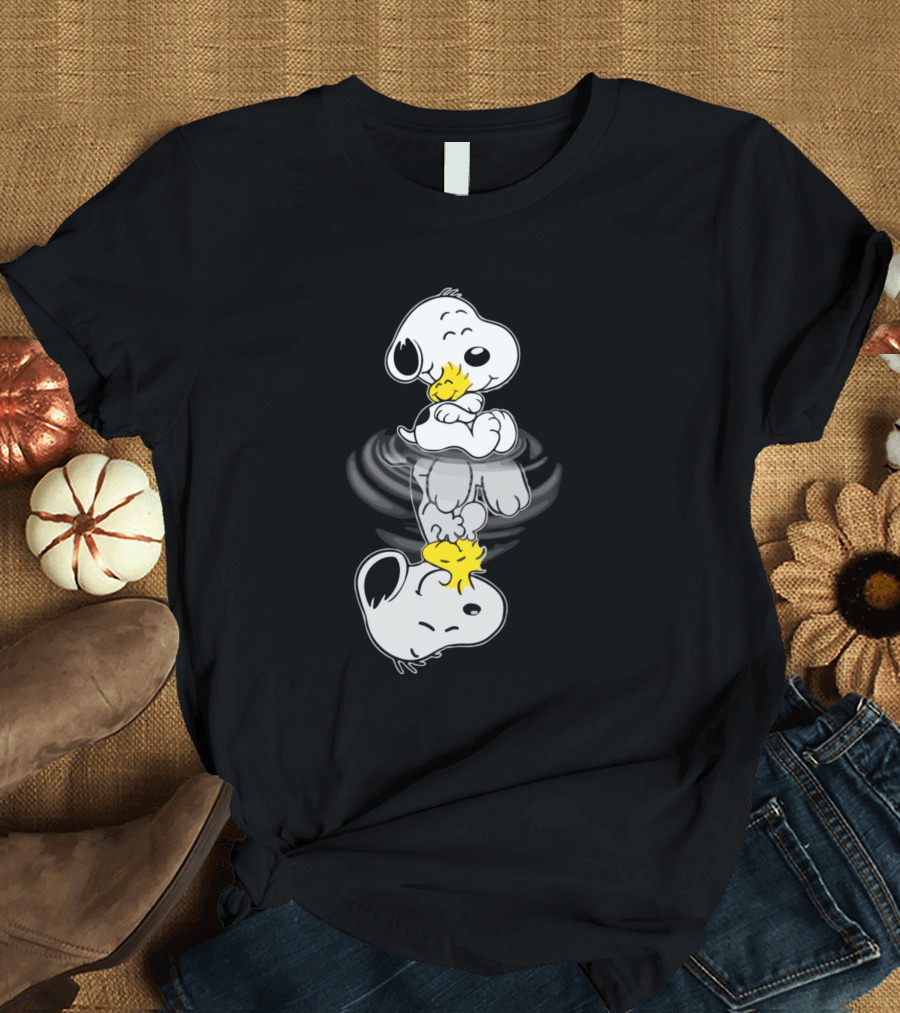 Snoopy and Woodstock Water Reflection Fun T-Shirt