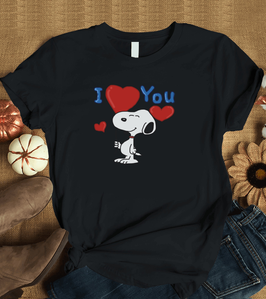 Snoopy I Love You Hearts T-Shirt