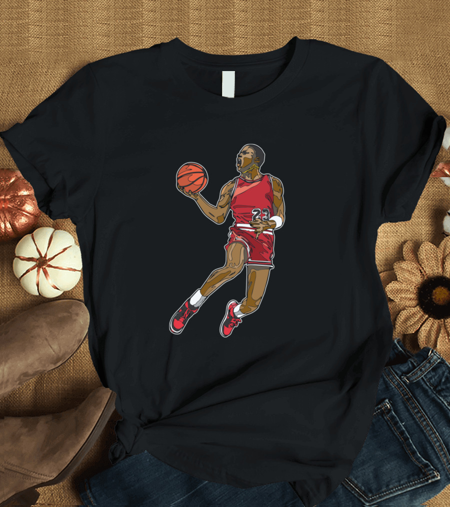 Jordan Iconic Number 23 Basketball Legend Mikeyndyg T-Shirt