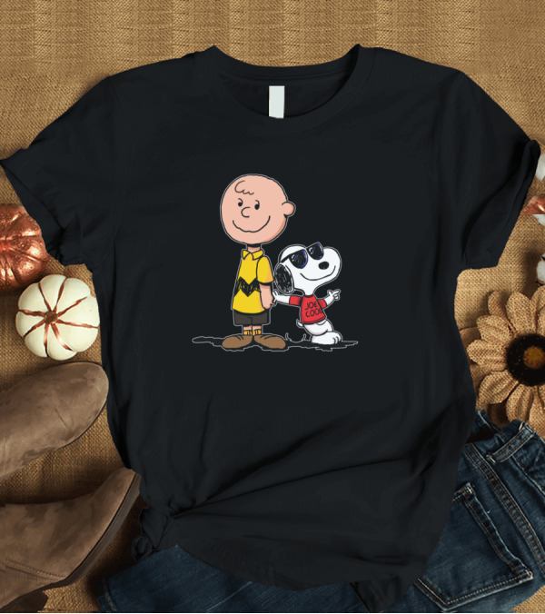 T-Shirt: Snoopy Joe Cool with Charlie Brown Iconic Friendship T-Shirt Snoopy Joe Cool with Charlie Brown Iconic Friendship T-Shirt