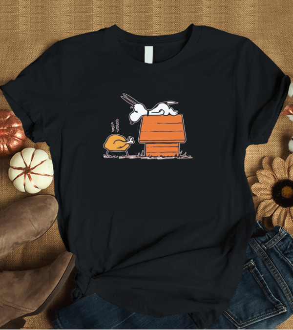 T-Shirt: Snoopy Thanksgiving with Sleeping Snoopy and Turkey T-Shirt Snoopy Thanksgiving with Sleeping Snoopy and Turkey T-Shirt