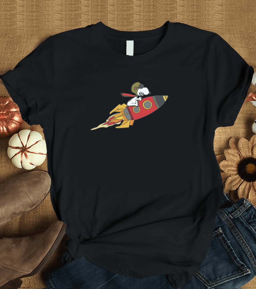 Snoopy Rocket Journey to the Moon Adventure T-Shirt