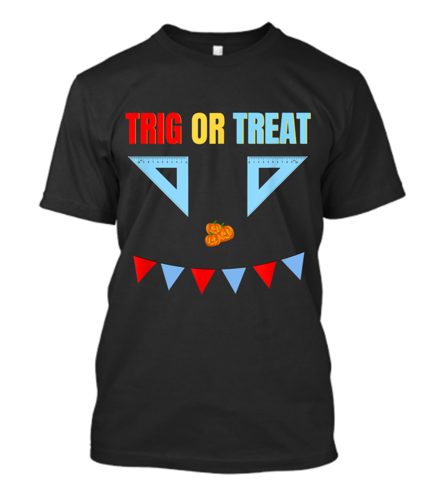 Trig Or Treat Triangle Halloween Math Teacher Costume T-Shirt