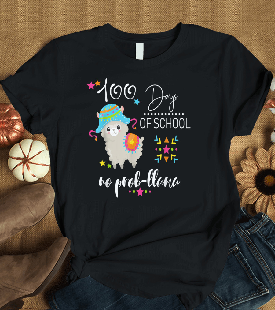 100 Days of School No Prob-llama T-Shirt