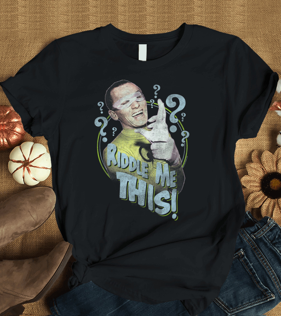 Batman Classic TV Series Riddle Me This Joker Question Marks T-Shirt