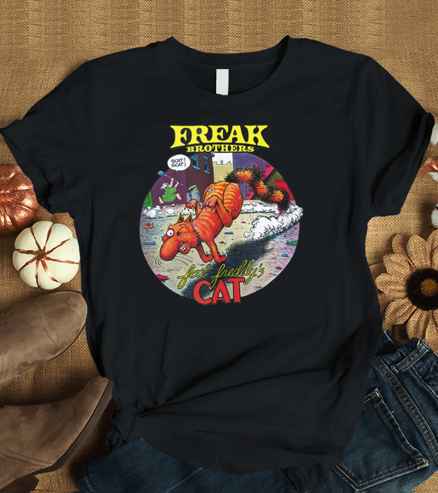Freak Brothers Fat Freddy's Cat Scat Scat Comic T-Shirt