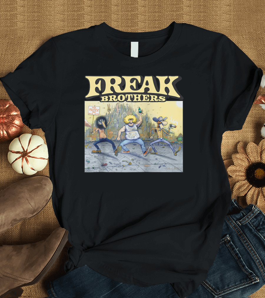 Freak Brothers Lucky Protest Day in the City T-Shirt