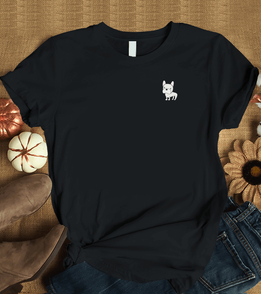 Rubyfornia French Bulldog Icon in Minimalist T-Shirt