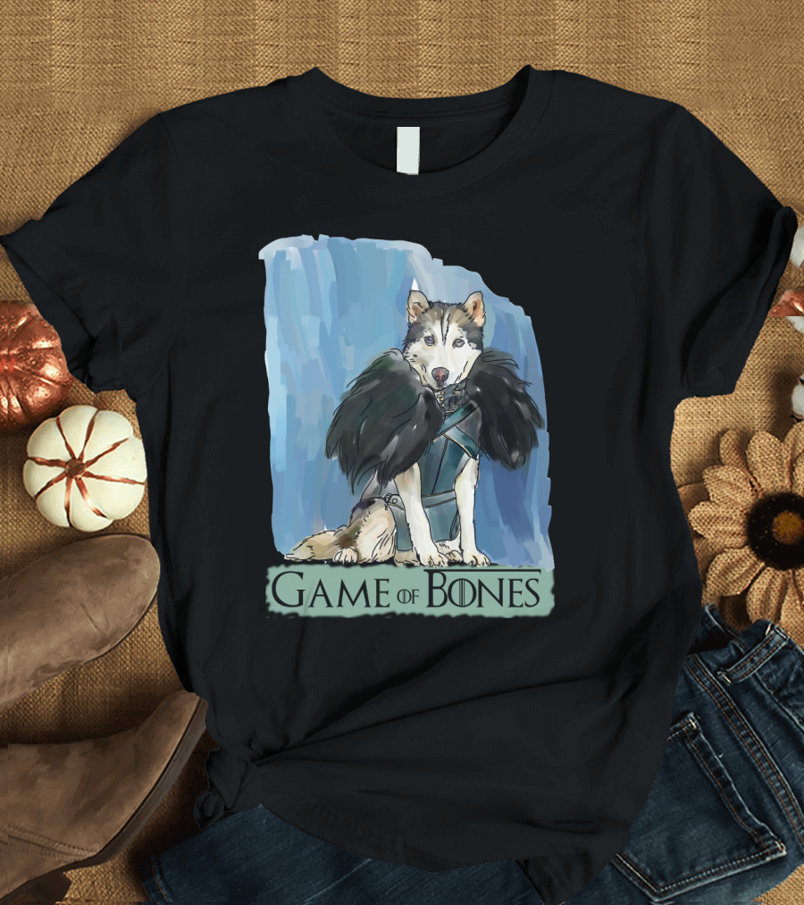 Game of Bones Husky as Jon Snow T-Shirt