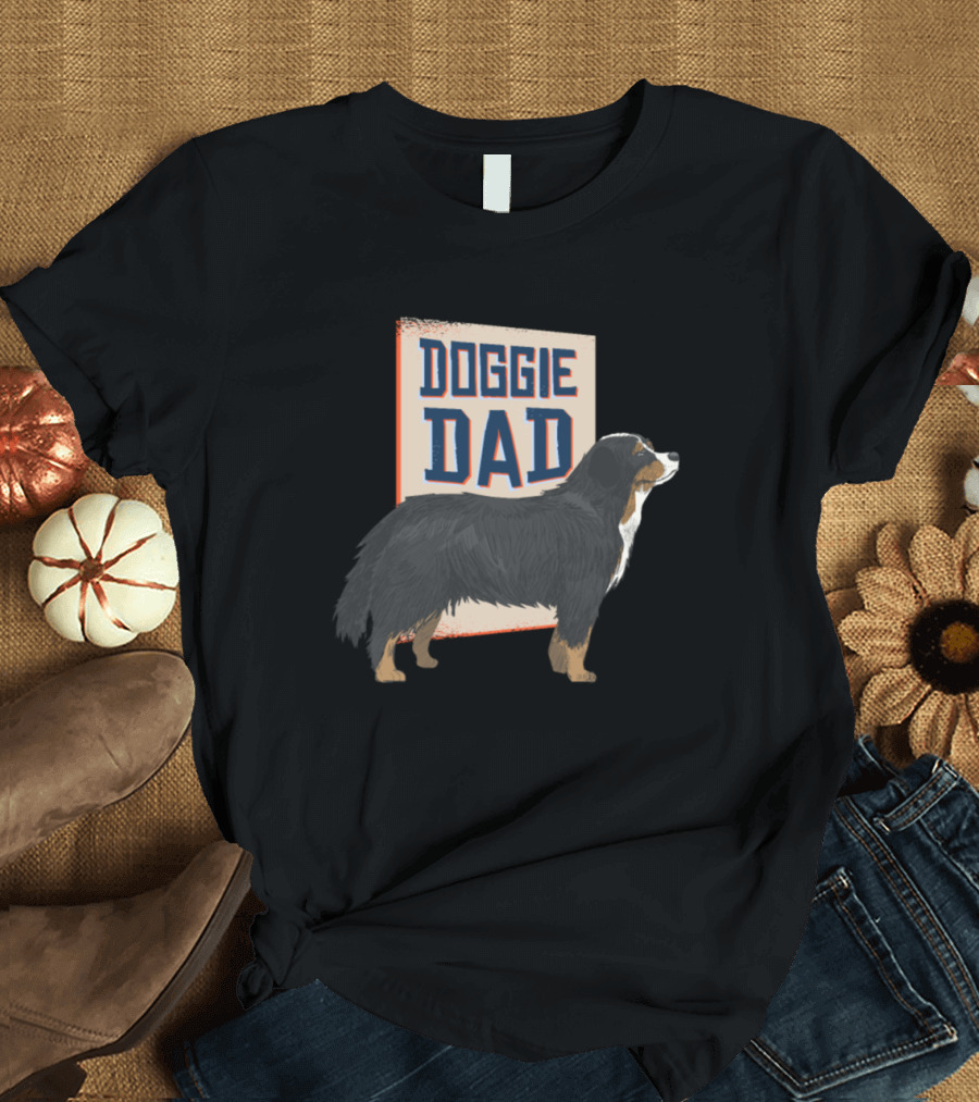 Doggie Dad Bernese Mountain Dog Graphic with Canine T-Shirt