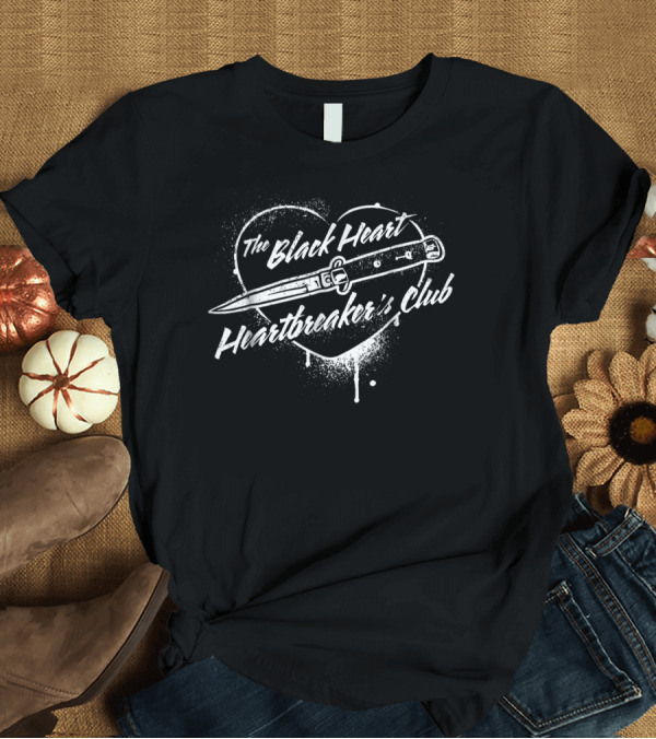 T-Shirt: The Black Heart Heartbreaker's Club Knife and Heart T-Shirt The Black Heart Heartbreaker's Club Knife and Heart T-Shirt