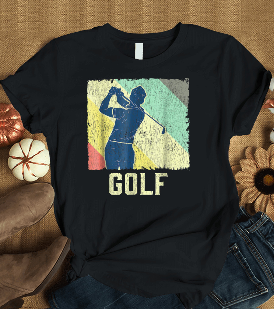 Classic Vintage Golfer Swing Golf Club T-Shirt