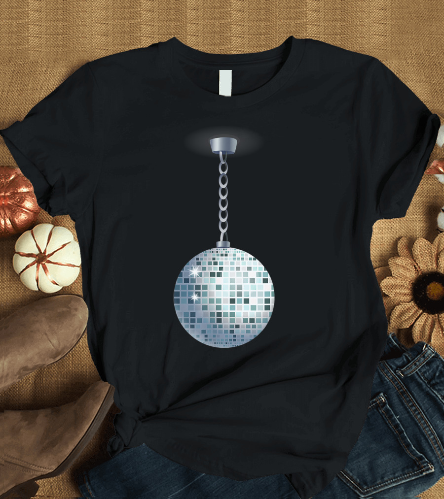 Disco Ball 80's Dancing Party Retro Light Reflection T-Shirt