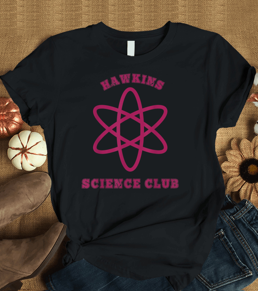 Hawkins Science Club 80s Atomic Nerd Retro Badge T-Shirt