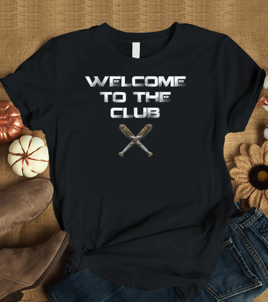 Welcome To The Club Crossed Wooden Clubs Gaming T-Shirt