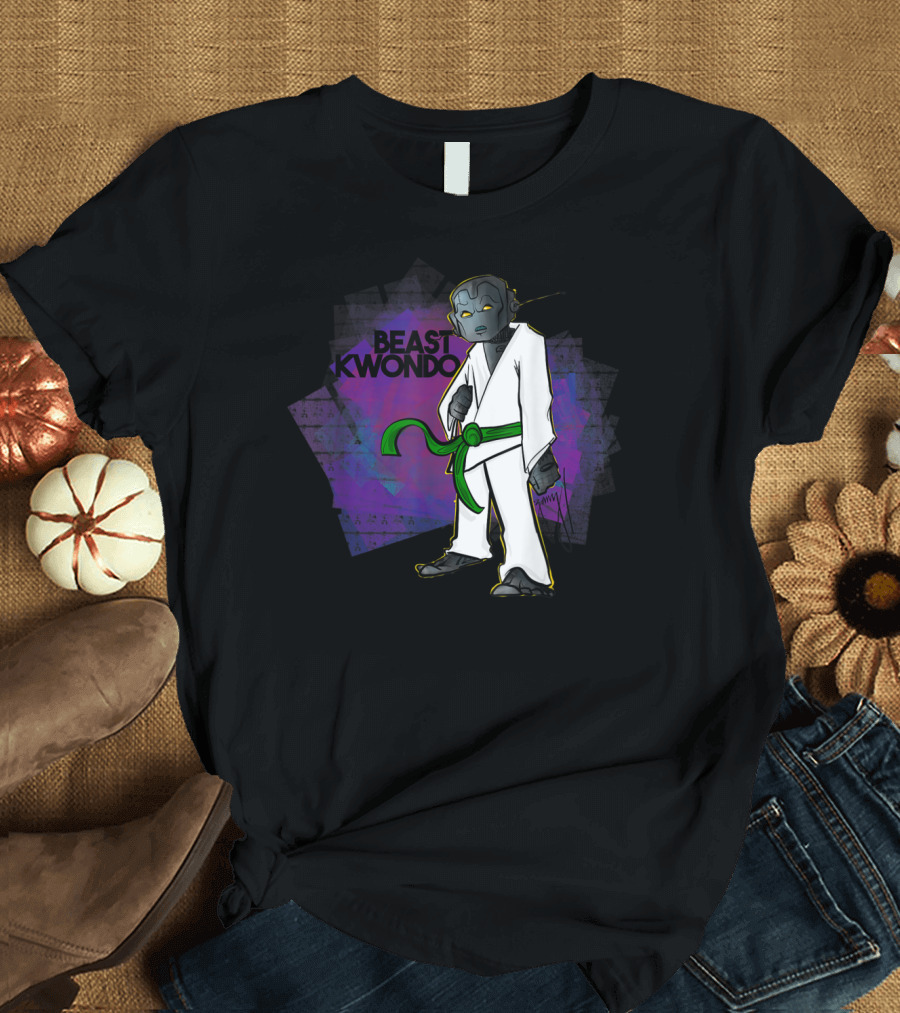 Beast Kwondo Martial Arts Creature with Green Belt T-Shirt