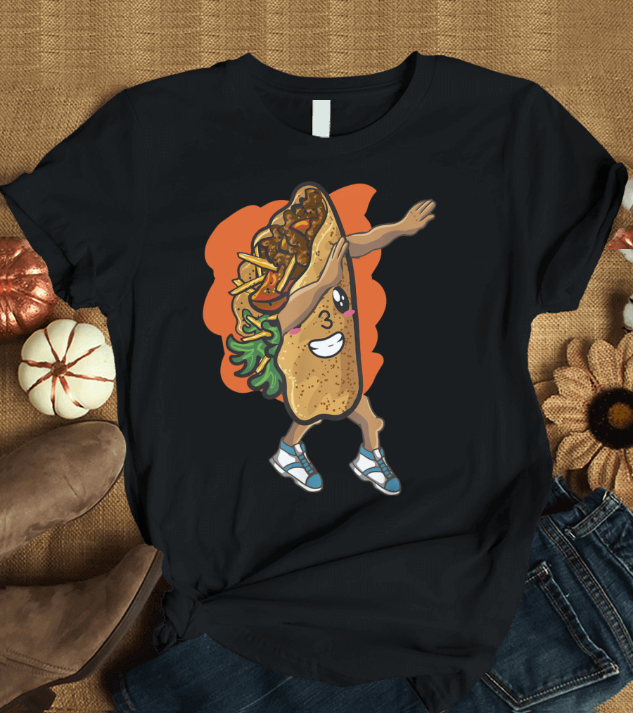 Dabbing Taco Character Cinco De Mayo Tacos Fun T-Shirt