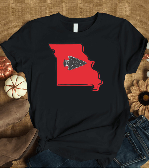 T-Shirt: Native To Missouri Red State with Arrowhead T-Shirt Native To Missouri Red State with Arrowhead T-Shirt
