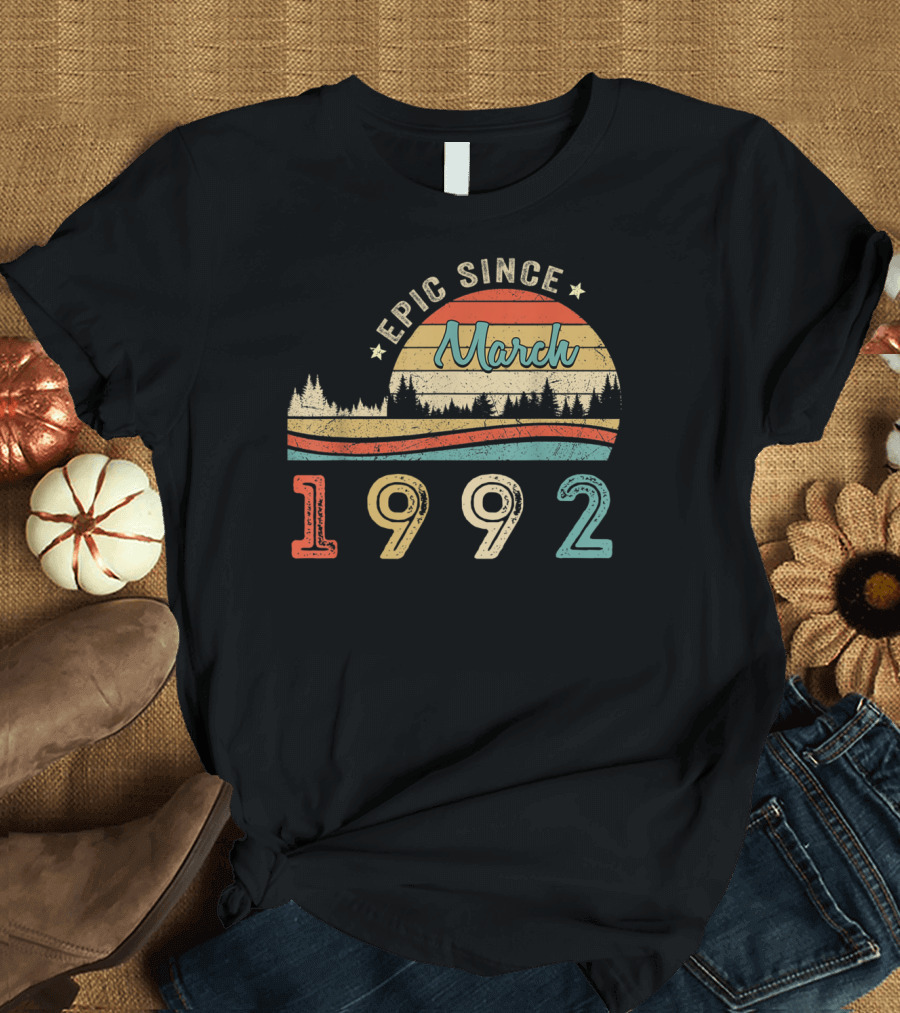 Epic Since March 1992 Retro Forest T-Shirt