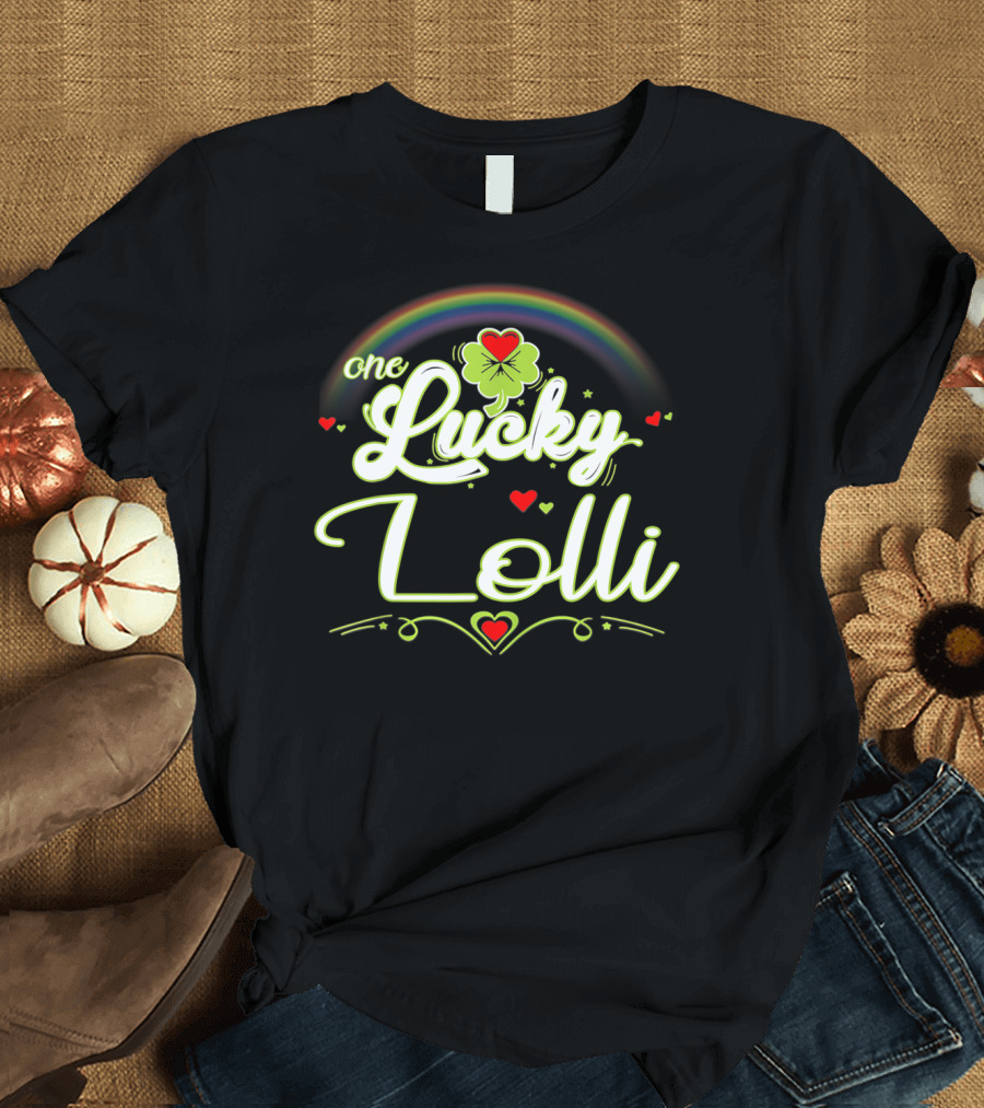 One Lucky Lolli Clover Heart Rainbow Charm T-Shirt
