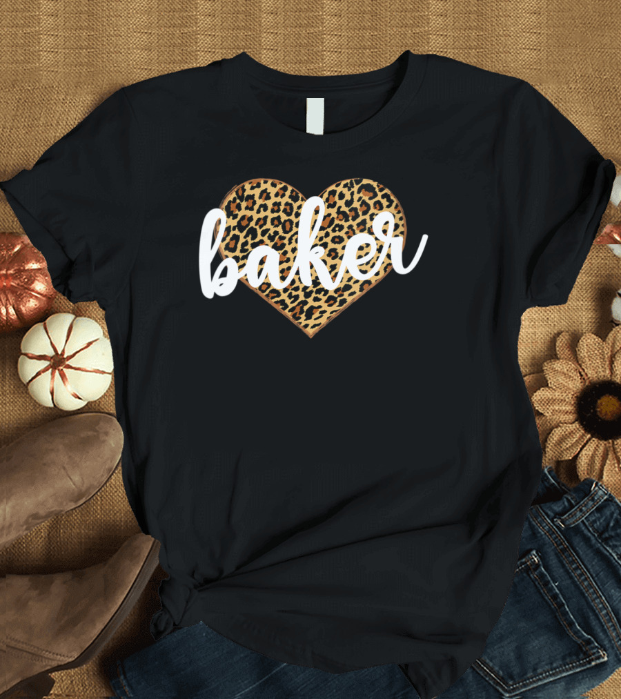 Baker Leopard Heart Print T-Shirt