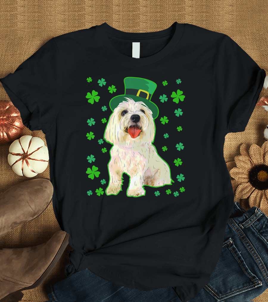 Coton De Tulear St Patrick's Day Hat Shamrocks T-Shirt